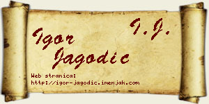 Igor Jagodić vizit kartica